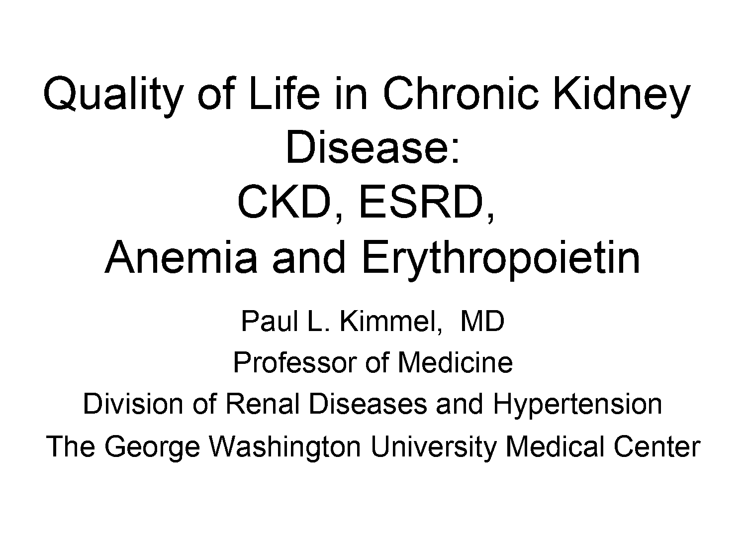 kidney quality of life questionnaire