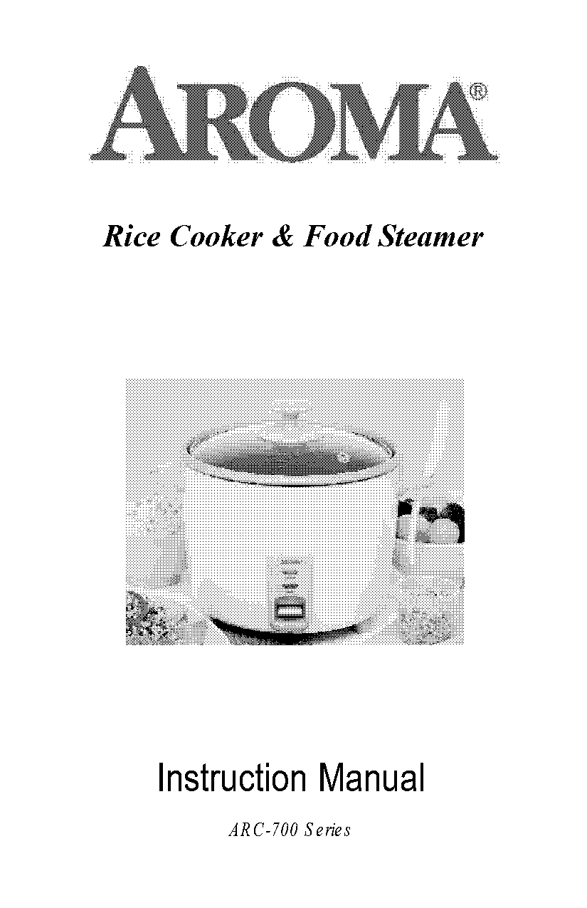 rival instruction manuals rice cooker old