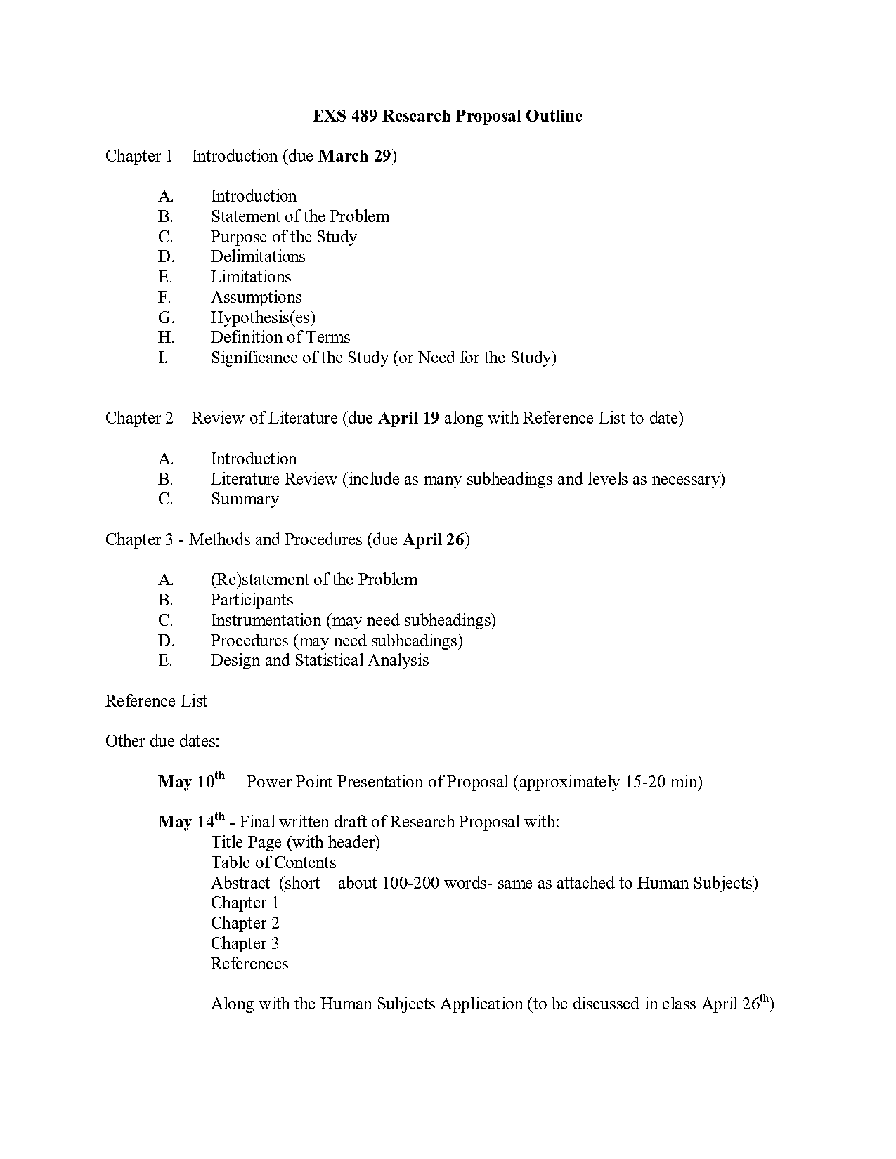 apa style example outline of a research proposal