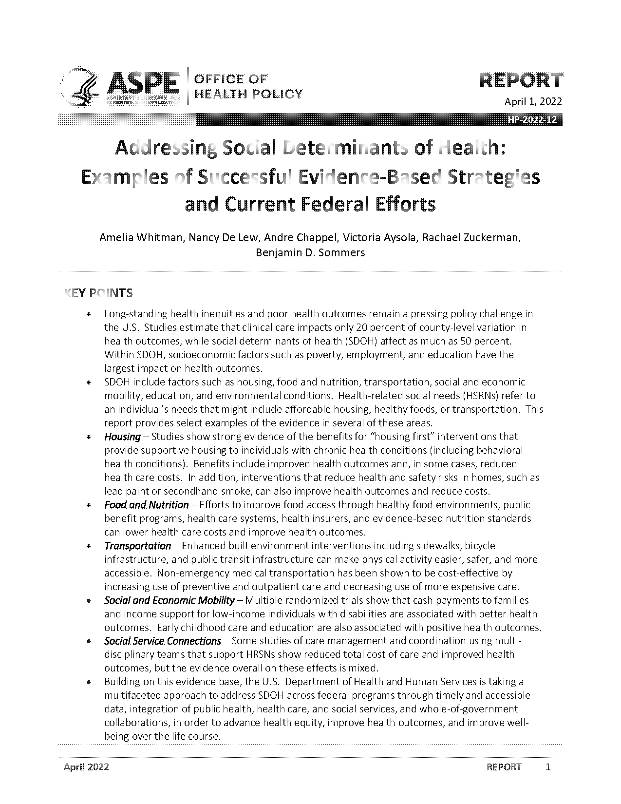 centers for medicare and medicaid services journal article