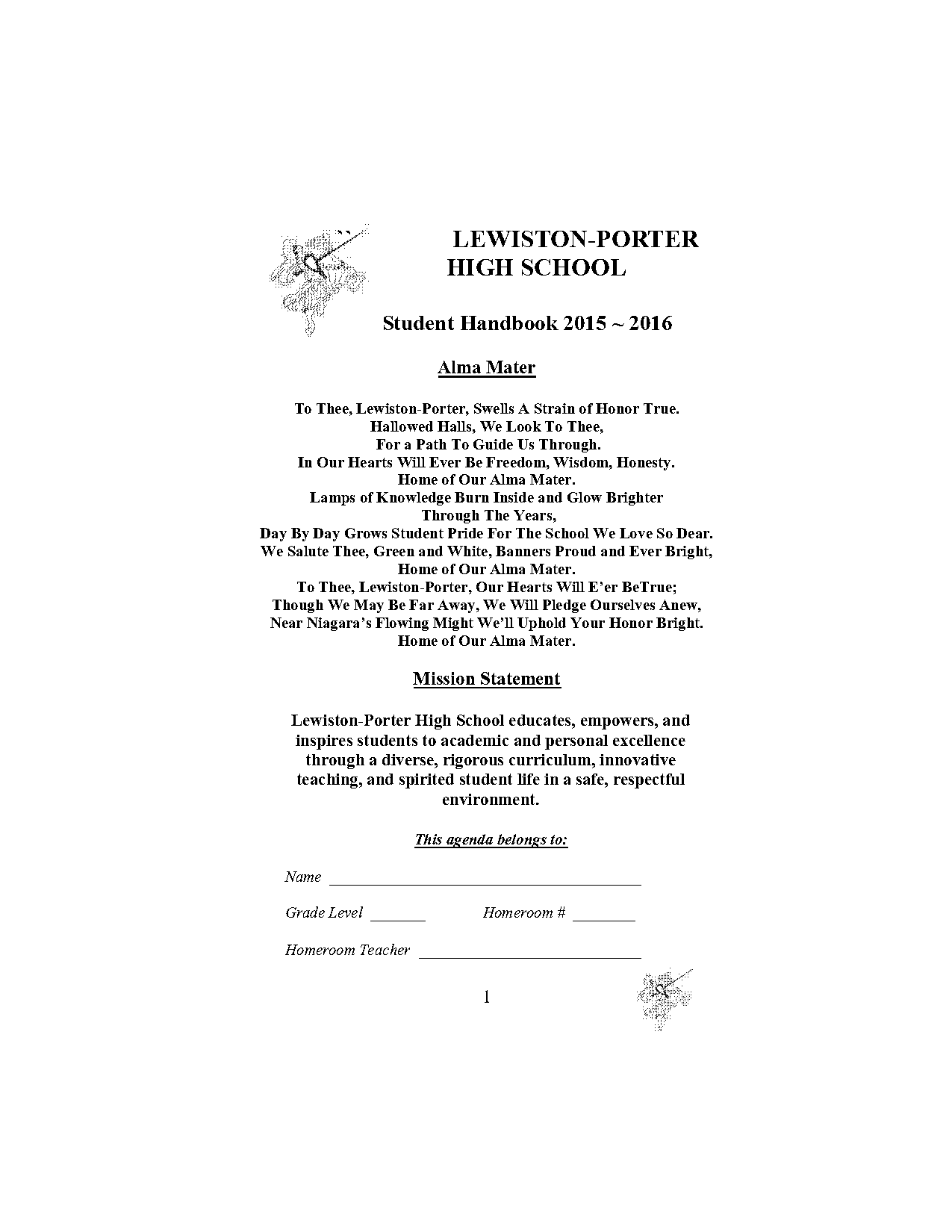 lewiston porter transcript request