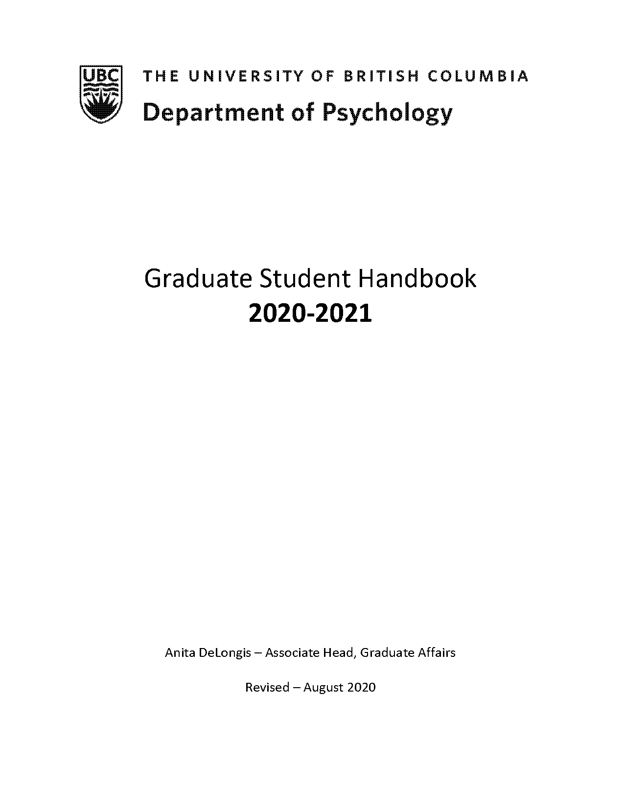 ubc psychology graduate student handbook