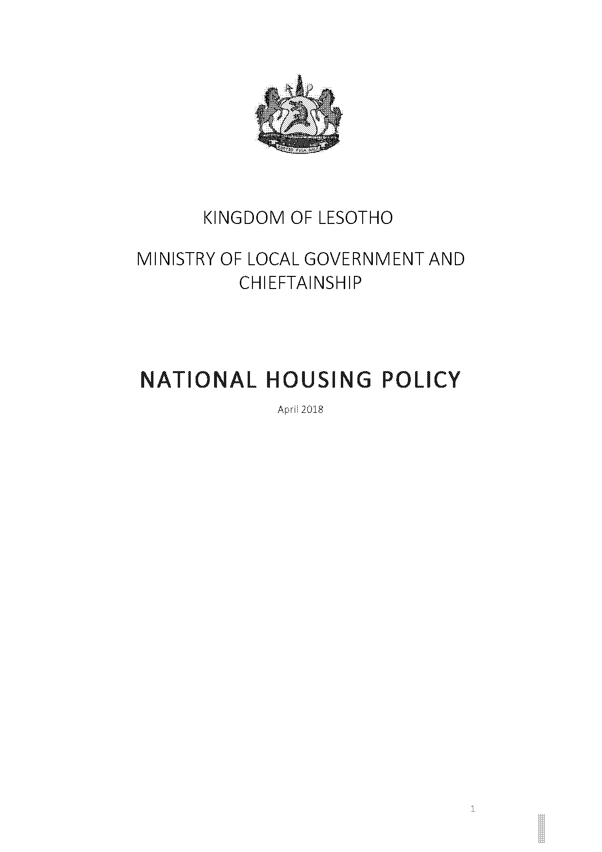 national housing policy pdf