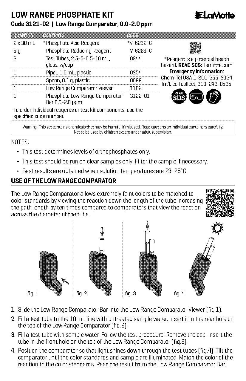 lamotte water test kit instructions