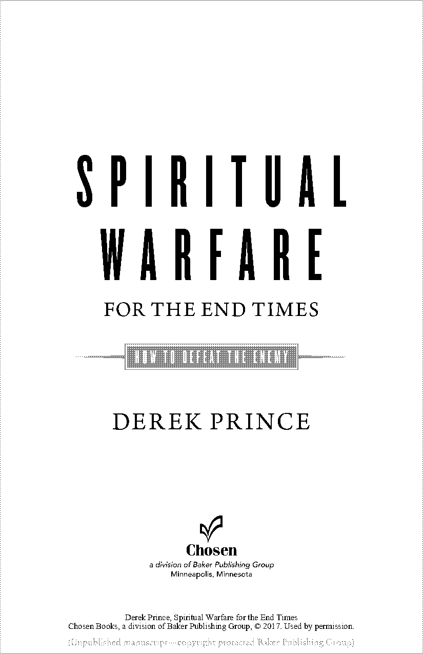 derek prince spiritual warfare pdf