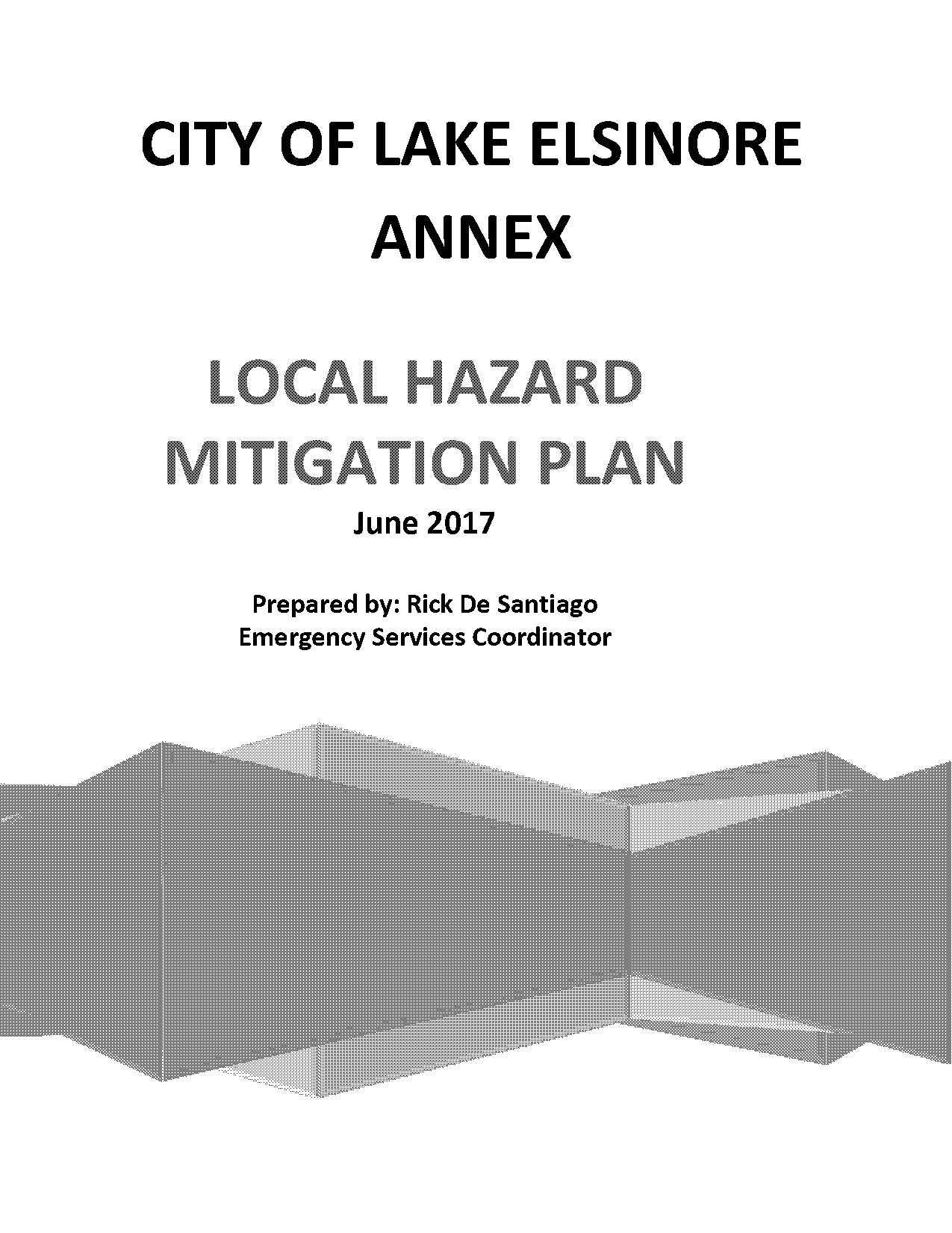 city of lake elsinore drainage facilities plan map