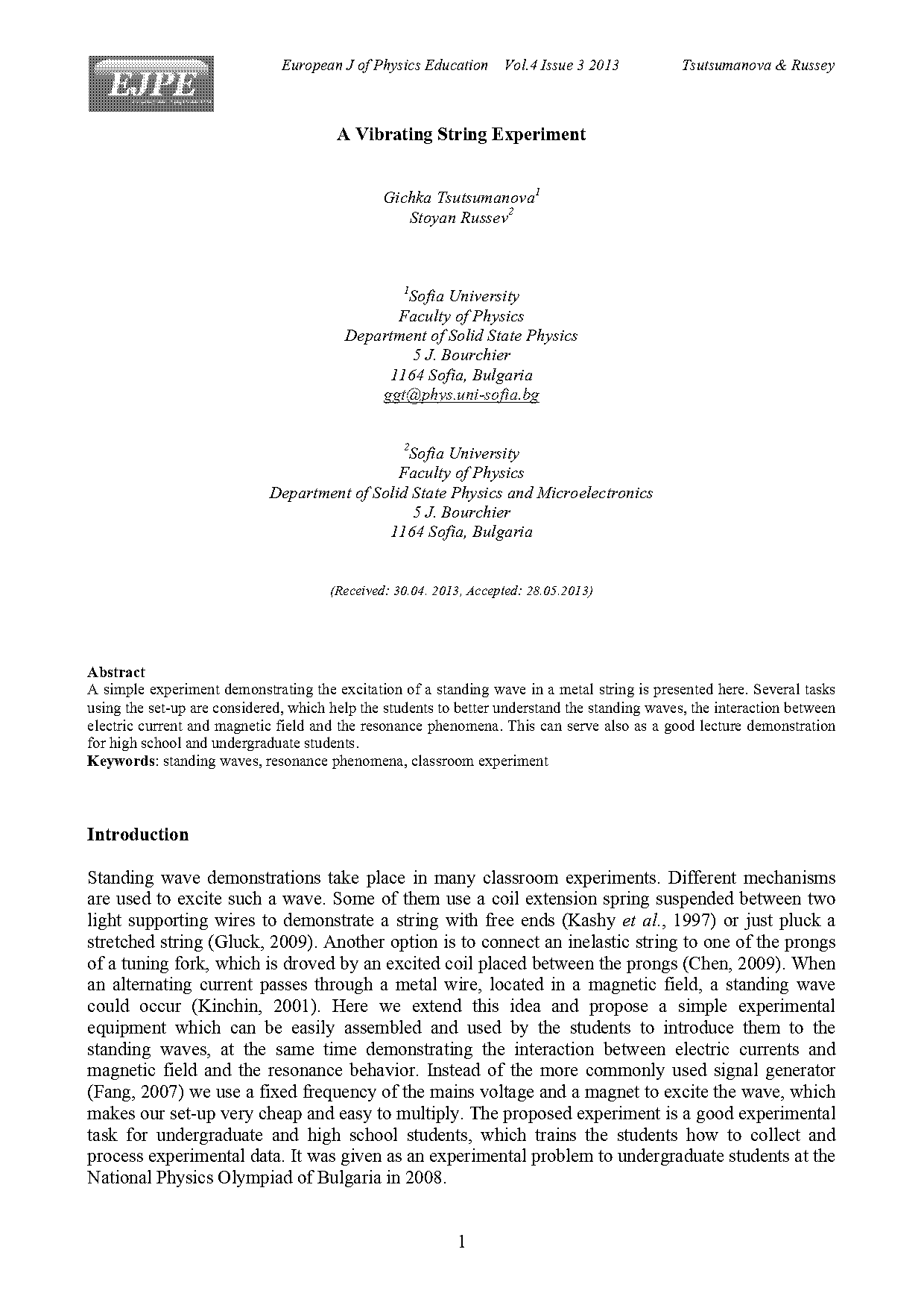 standing waves in a string lab report