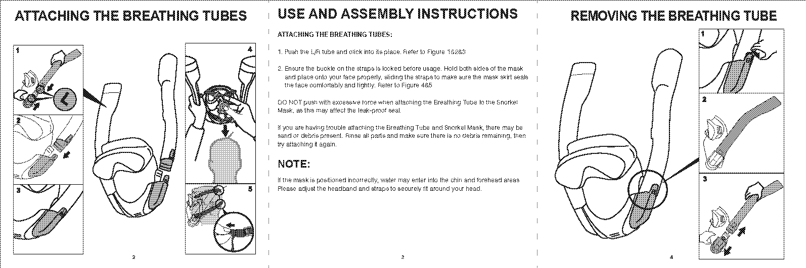 free breath snorkel mask instructions