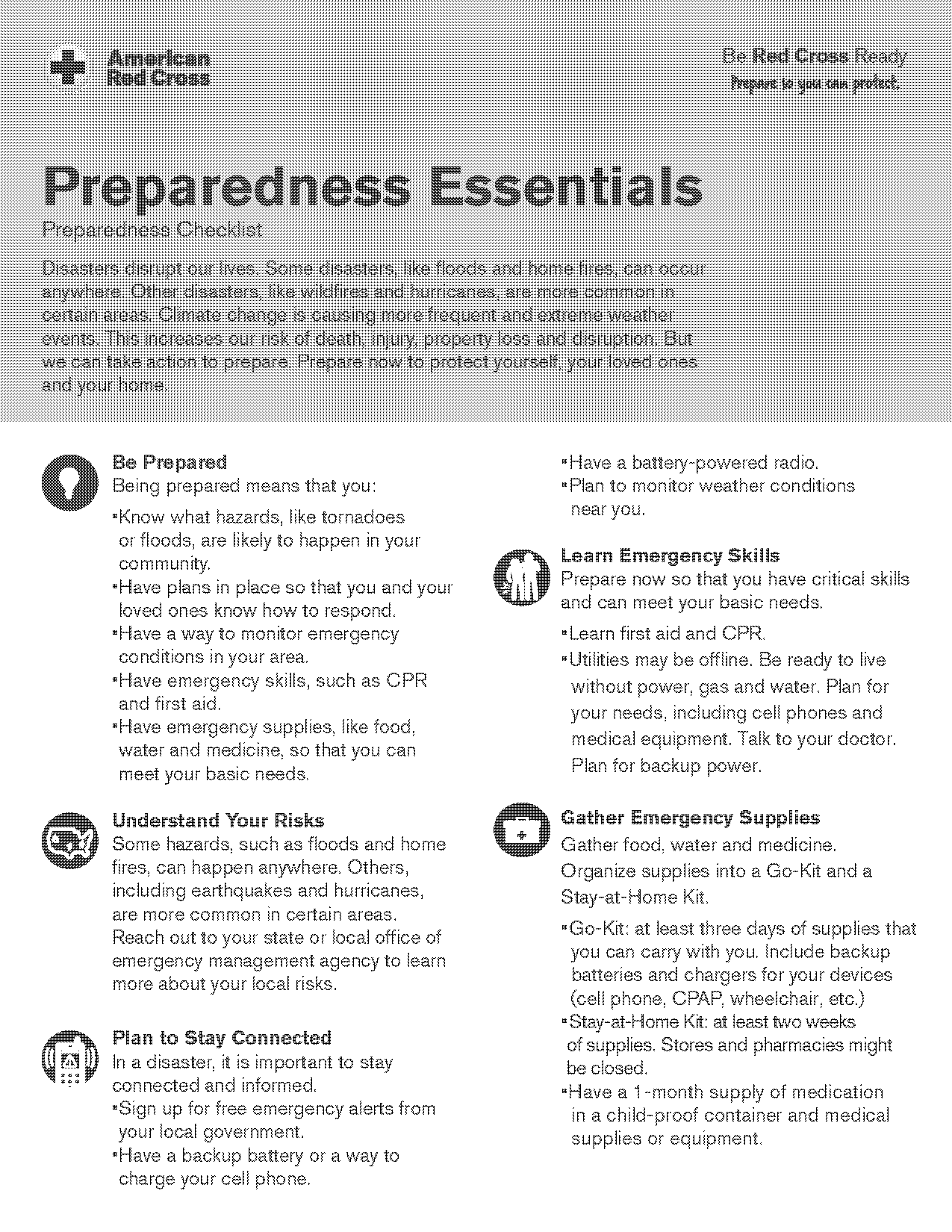 earthquake kit checklist red cross