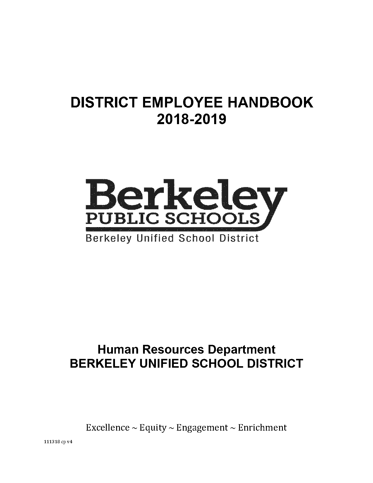 elementary school employee handbook