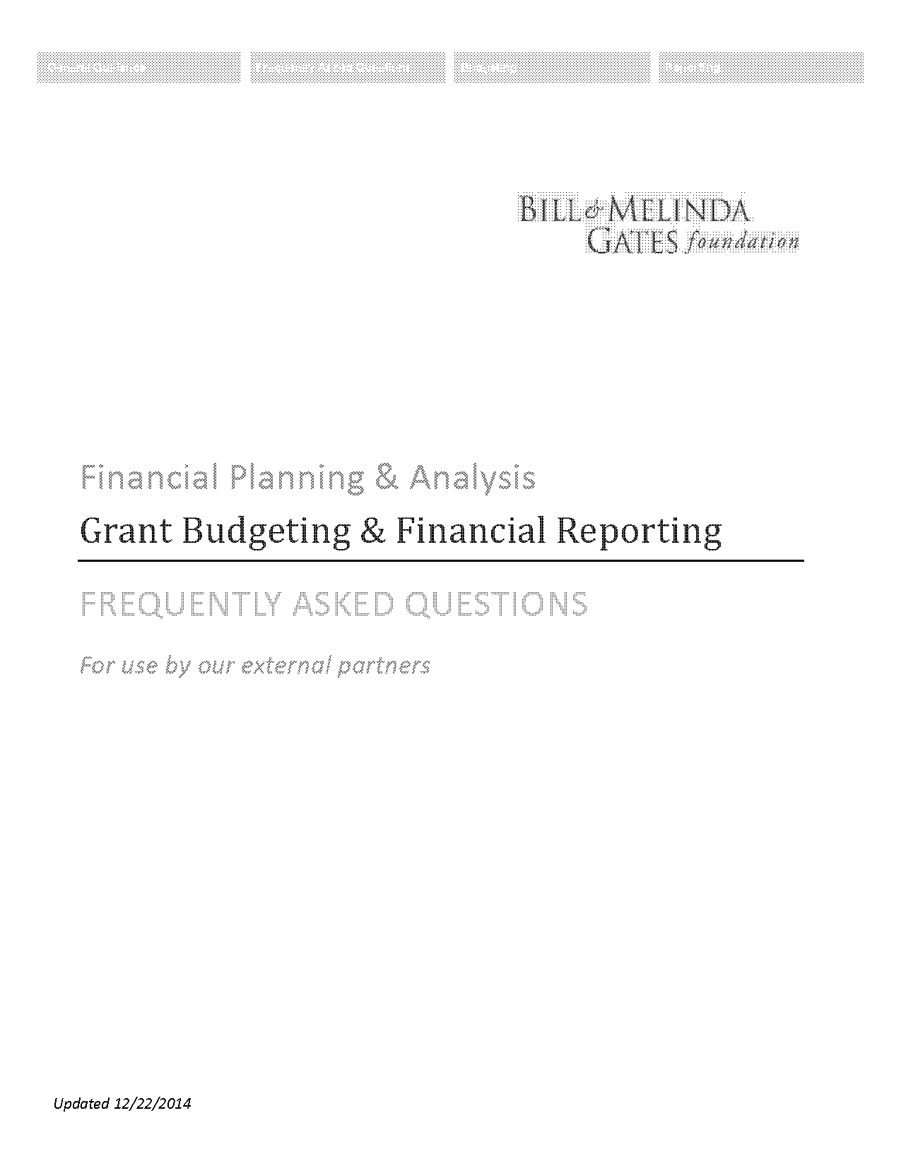 budgeting and financial reporting