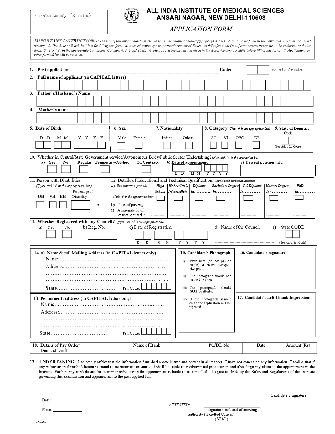 domicile certificate delhi form