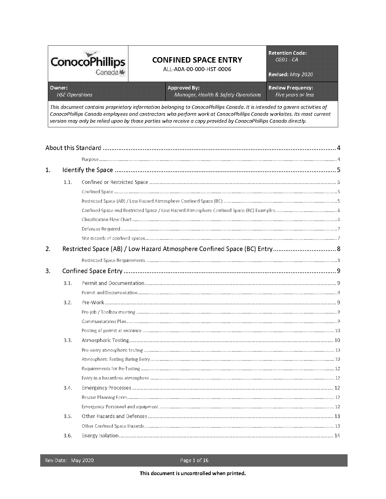 alberta confined space entry requirements