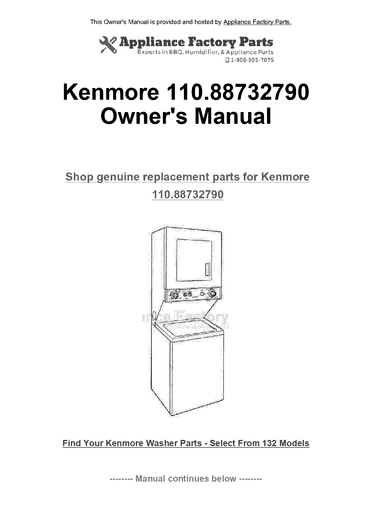 sears kenmore he washer manual