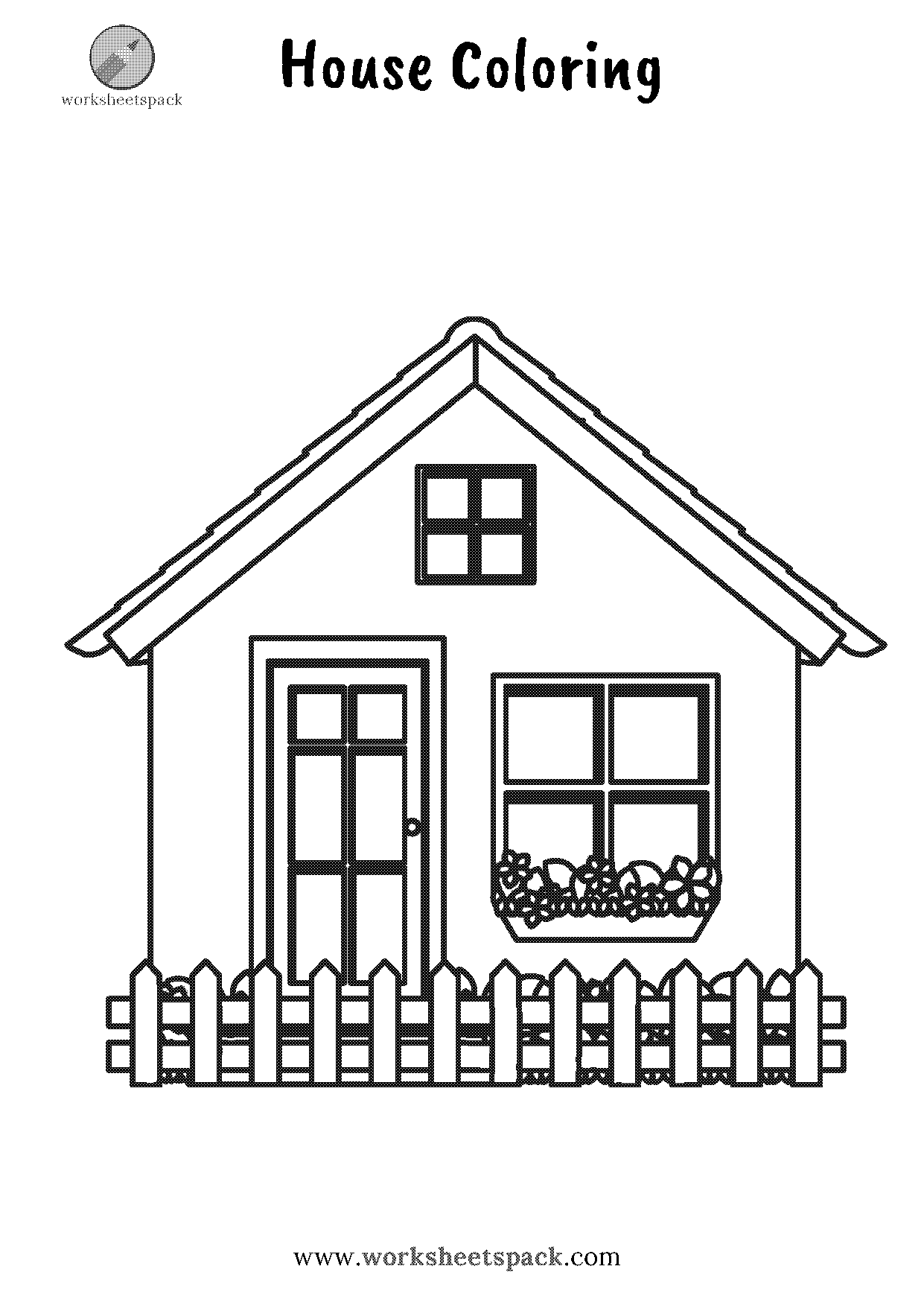 house coloring pages pdf