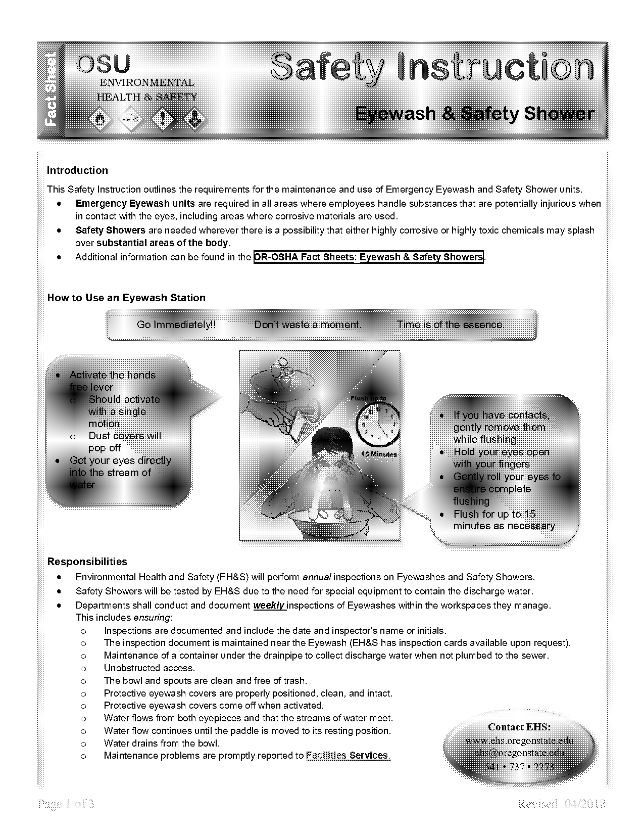 eyewash and shower station inspection checklist