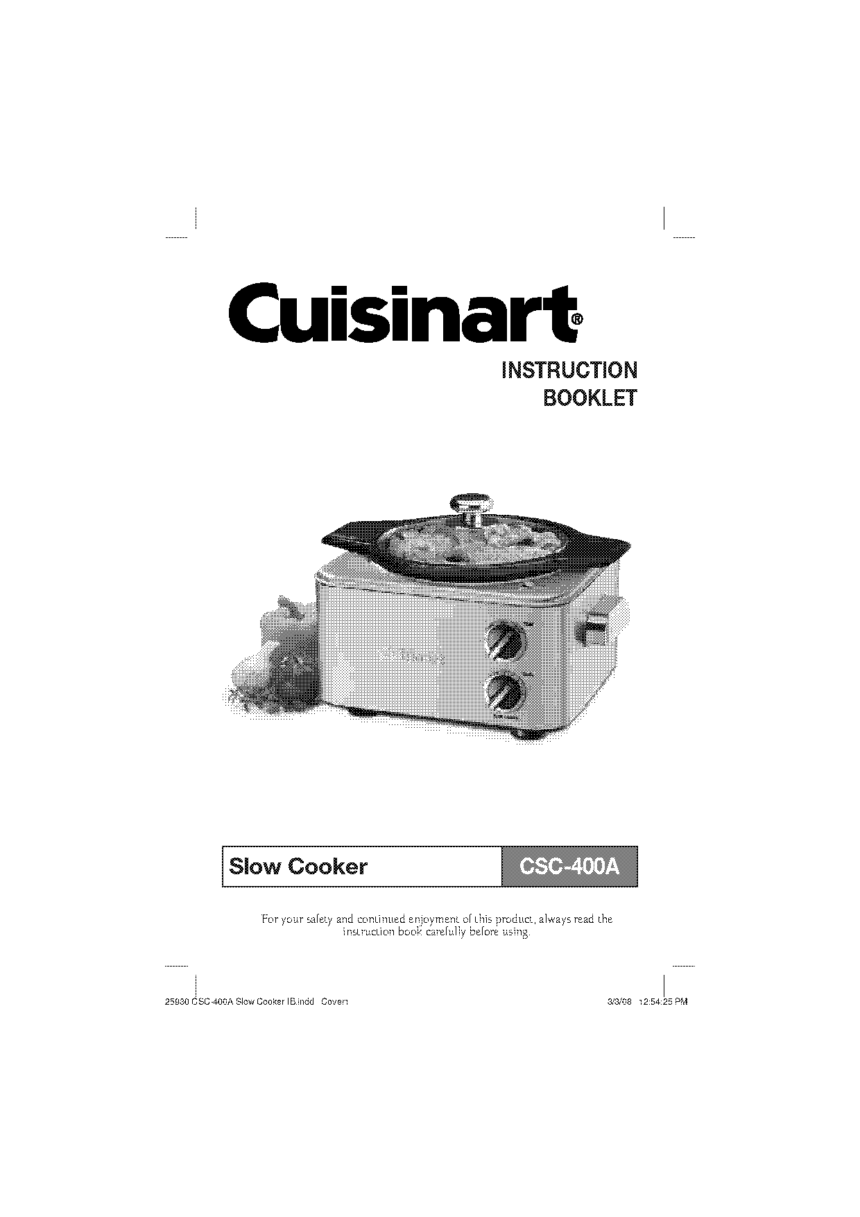 cuisinart slow cooker manual