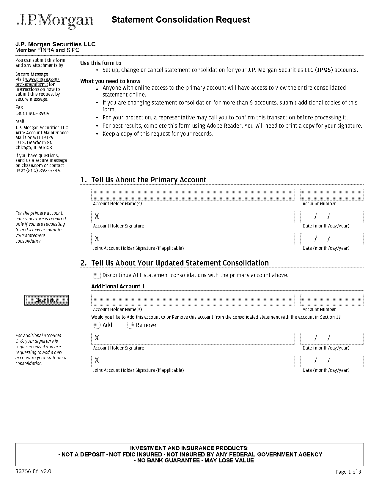 joint account chase bank statement