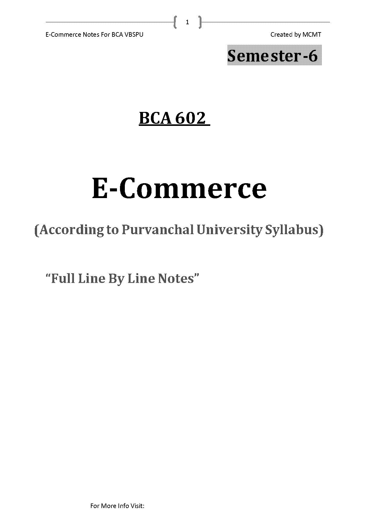 e commerce short notes pdf