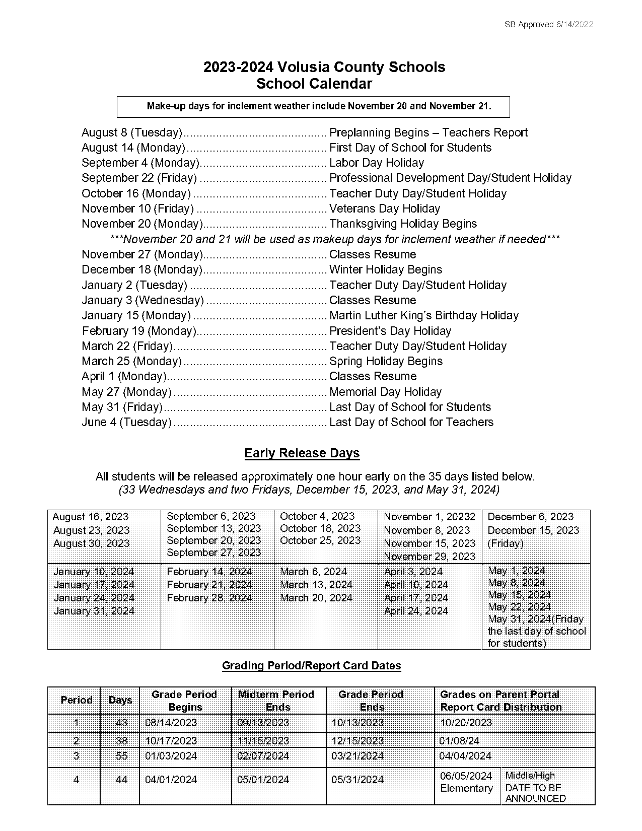 report card dates palm beach county elementary