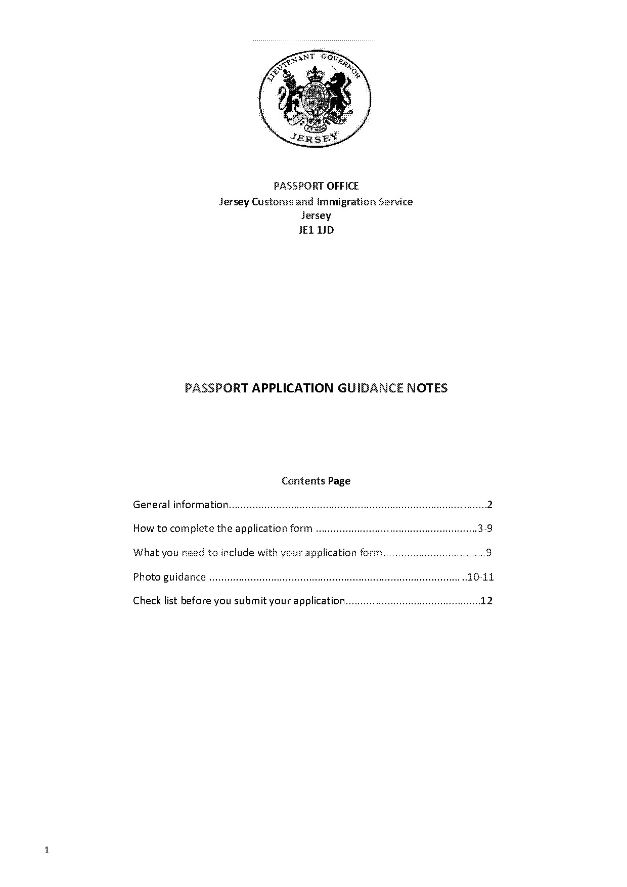 british passport guidance booklet