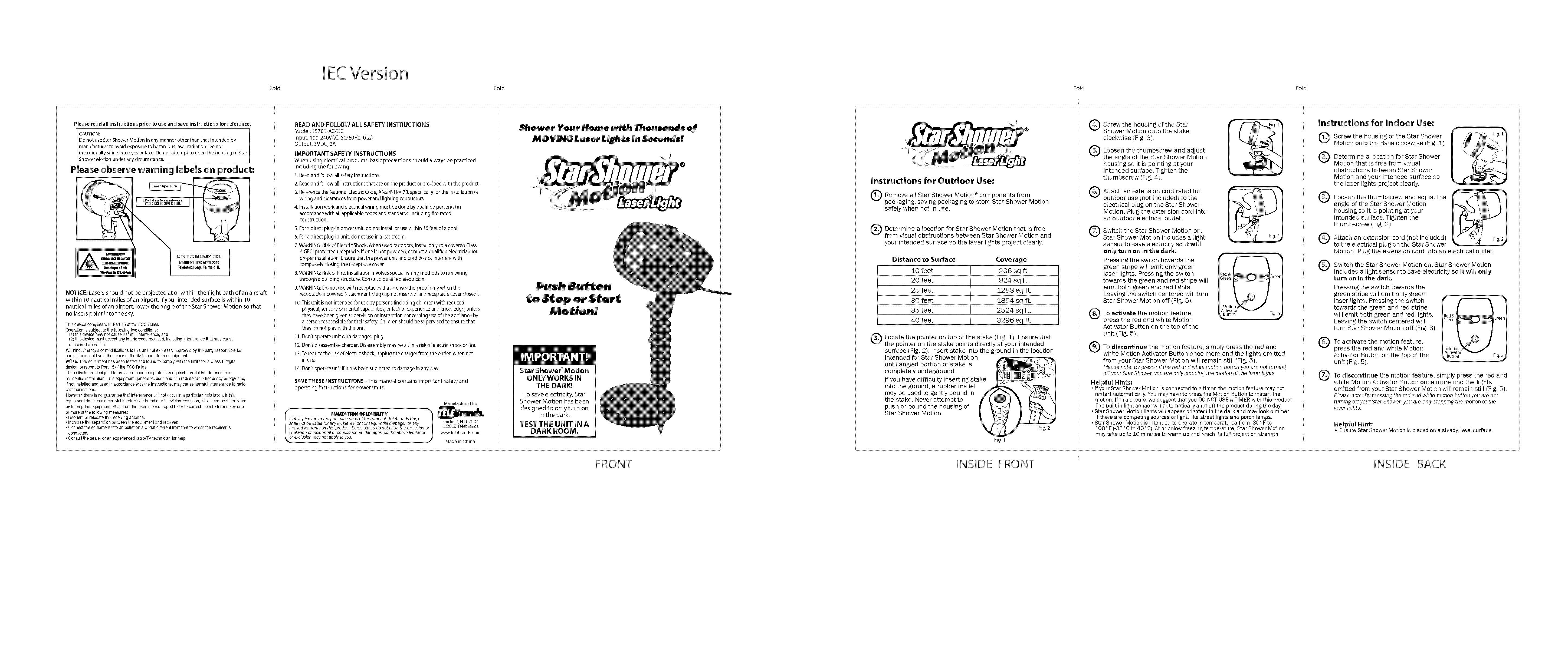 deluxe sparkle laser light timer instructions