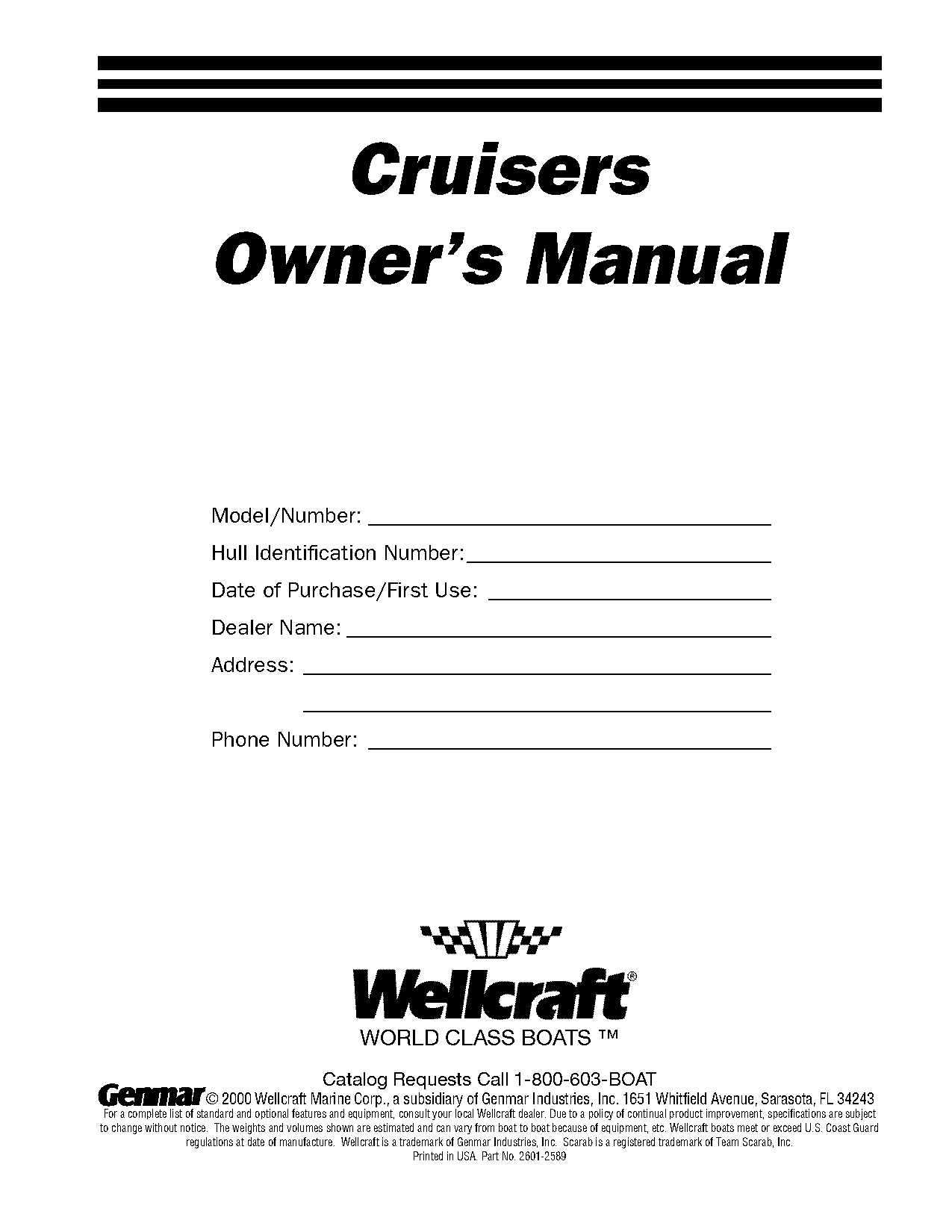 century boat owners manuals