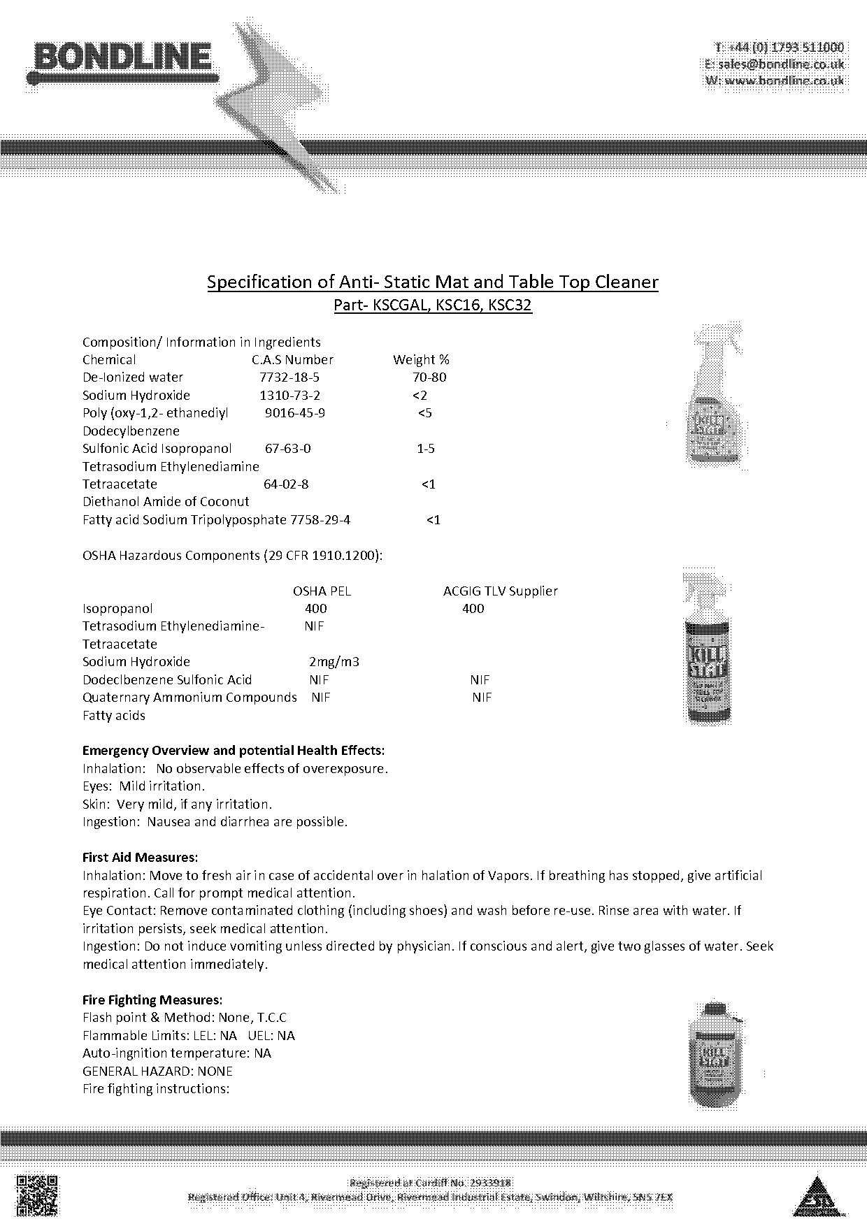 cas of mat and table top cleaner