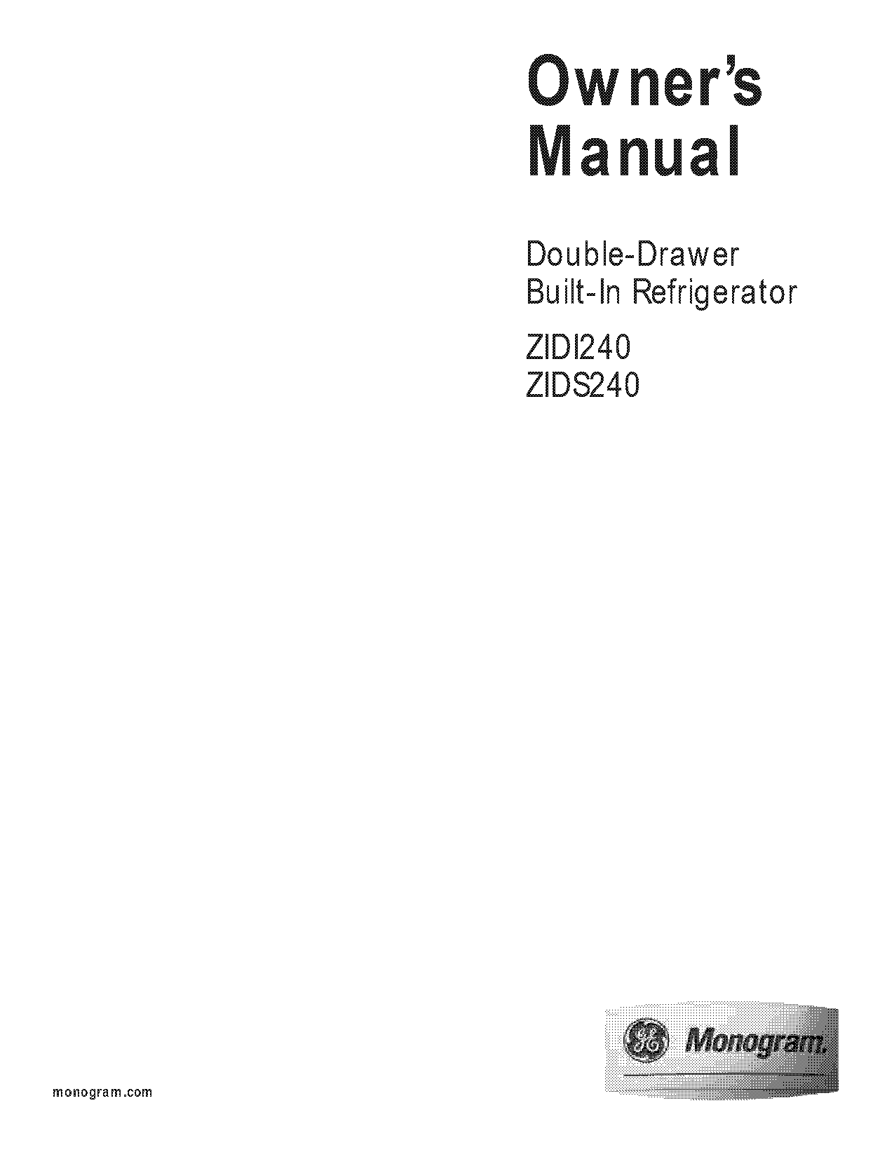 ge mini fridge manual