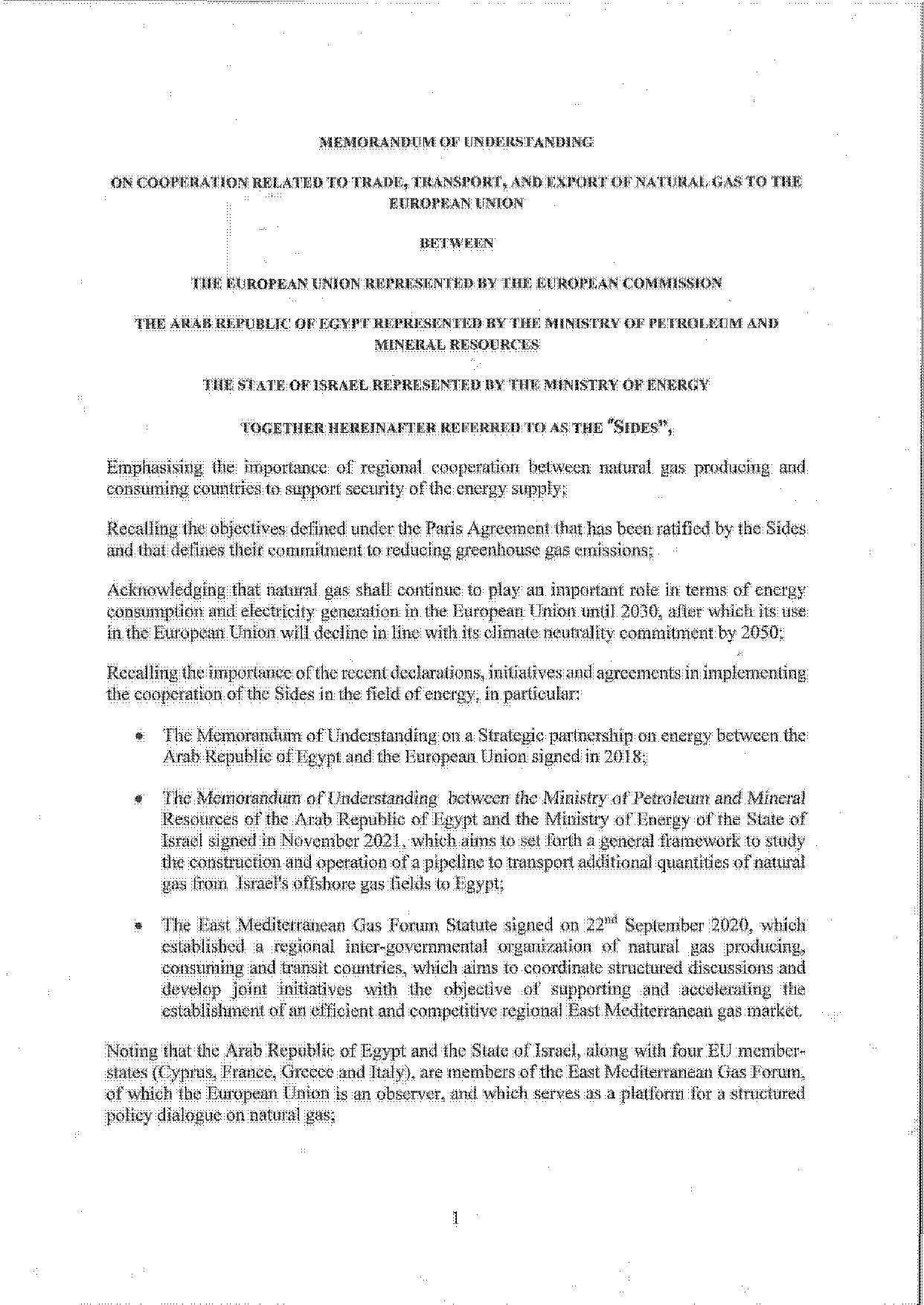 memorandum of understanding trade agreement vs contract