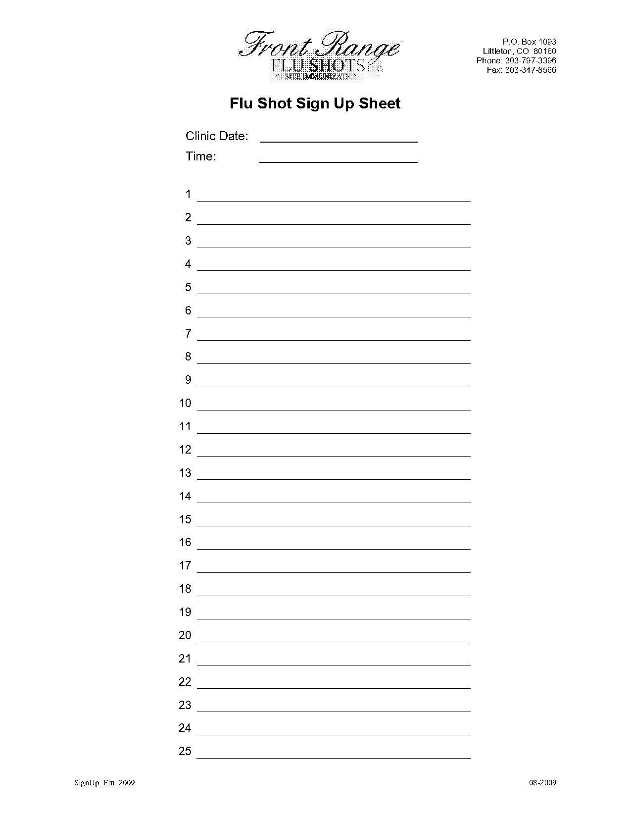 shot sheet template pdf