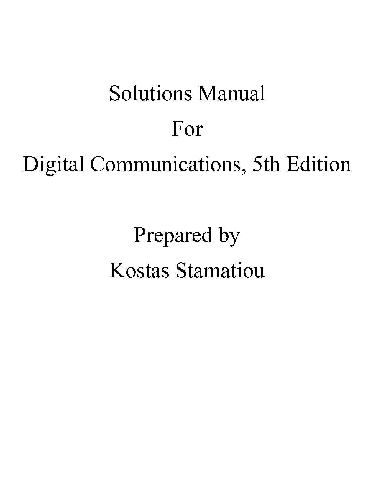 communication systems proakis solution manual pdf