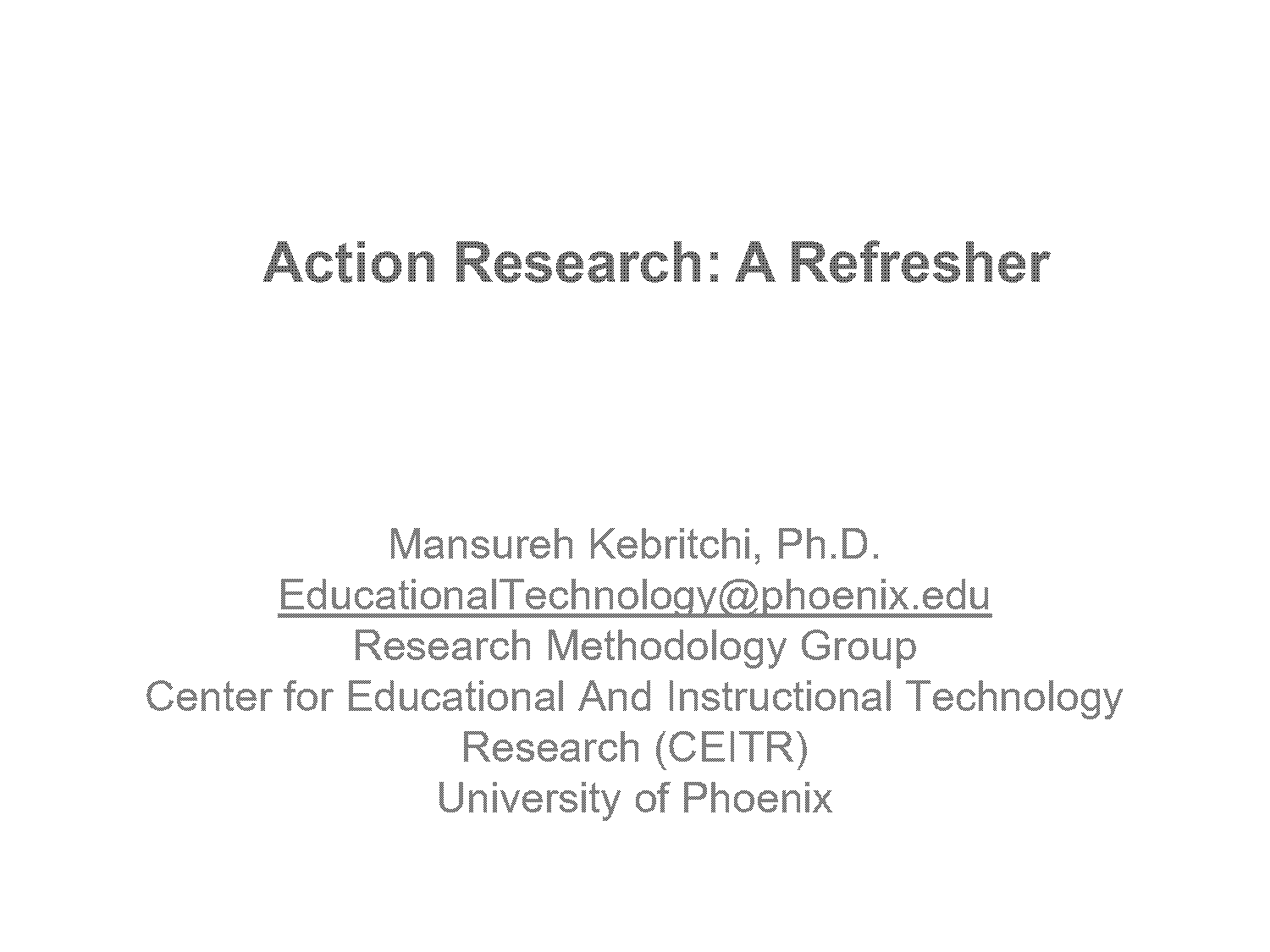 examples of practical action research