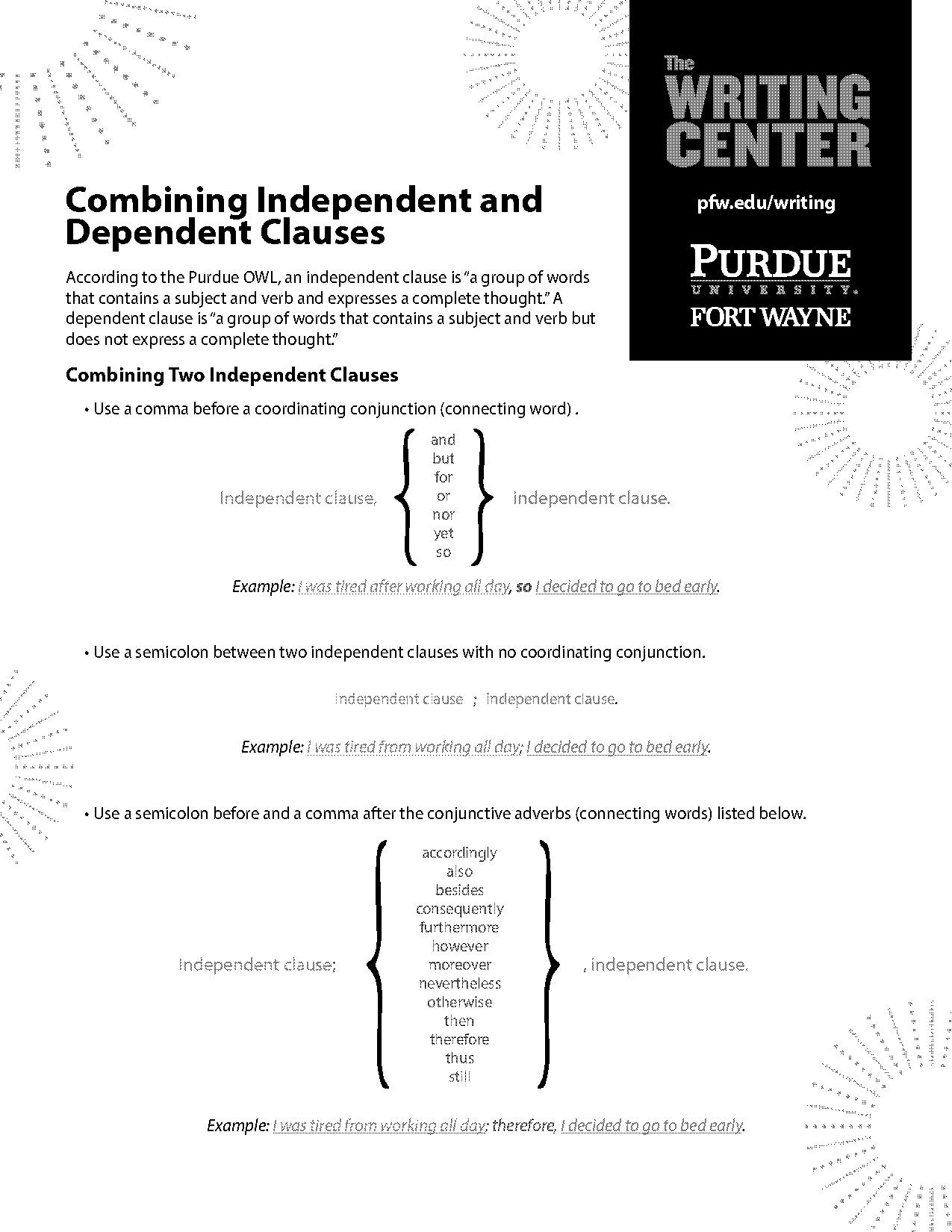 two clause to one independent