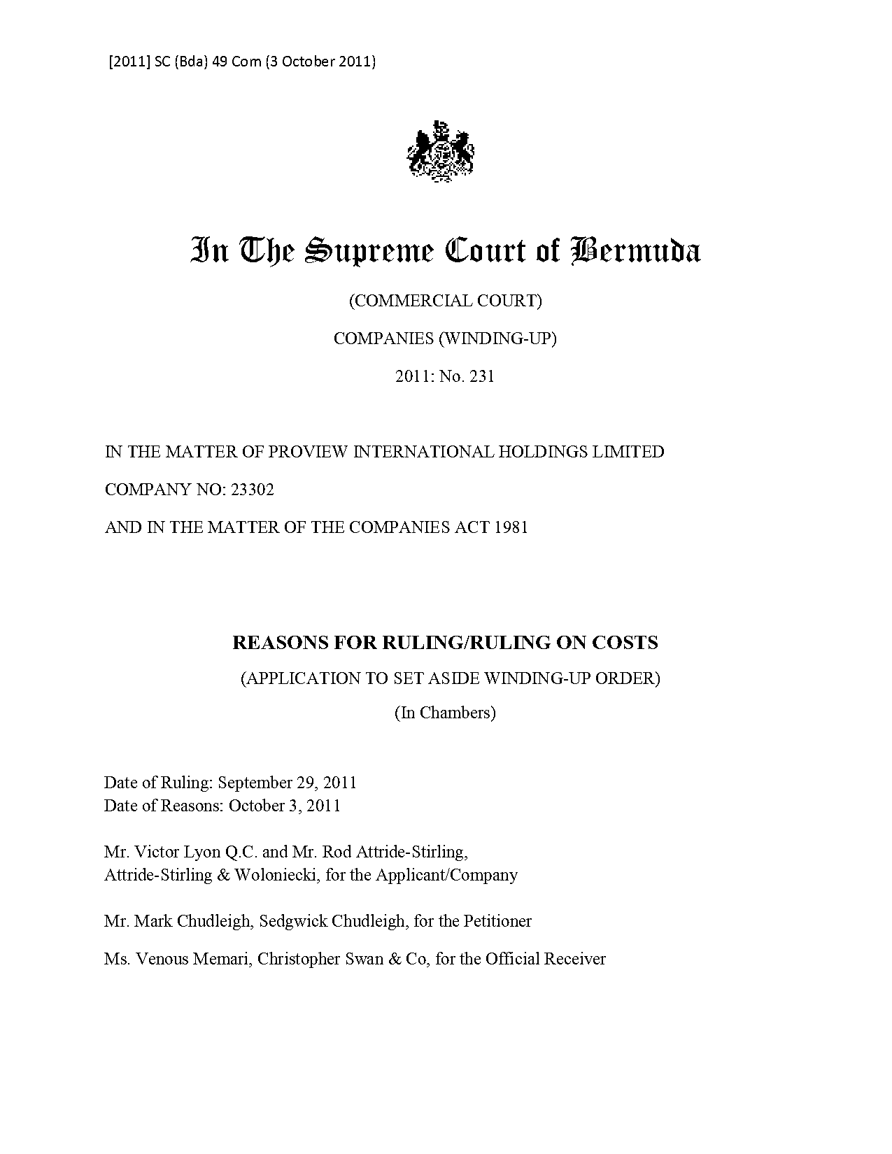 notice of intention to appear on petition hk