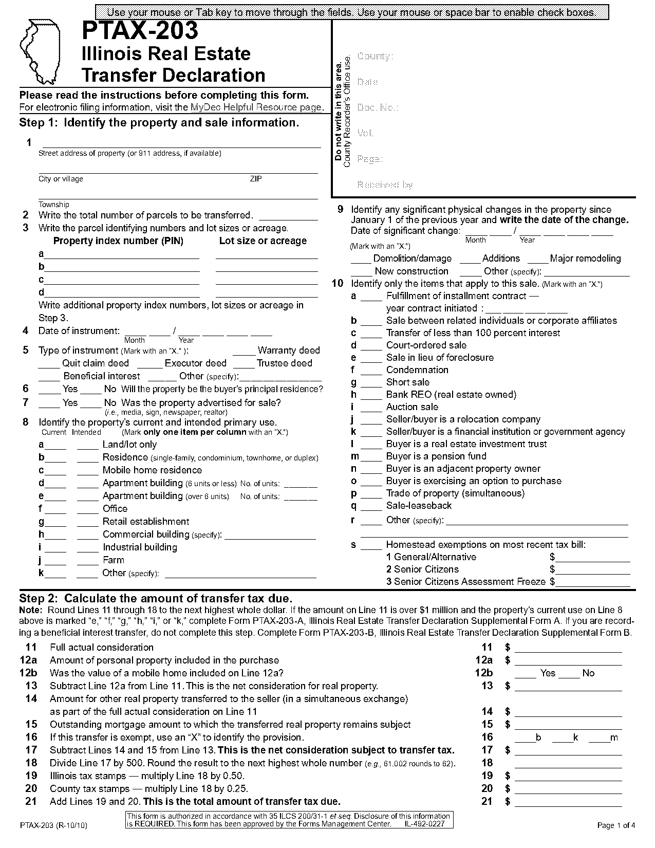 tax declaration real estate