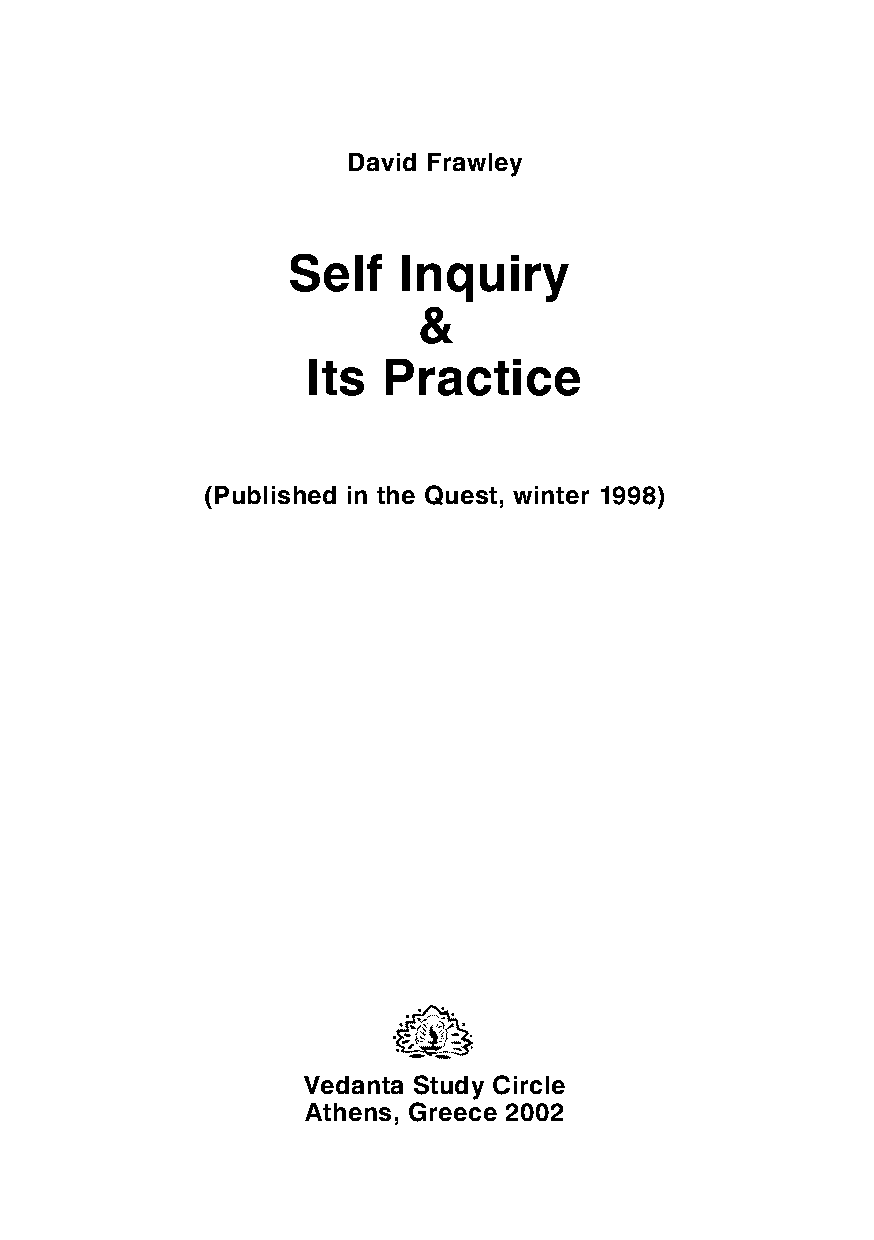 inquire yoga how to practice self inquiry pdf