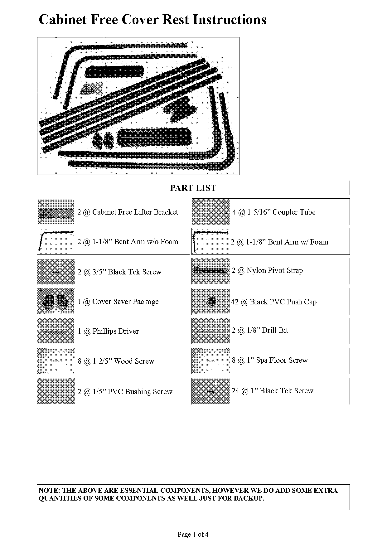 spa cover lifter instructions