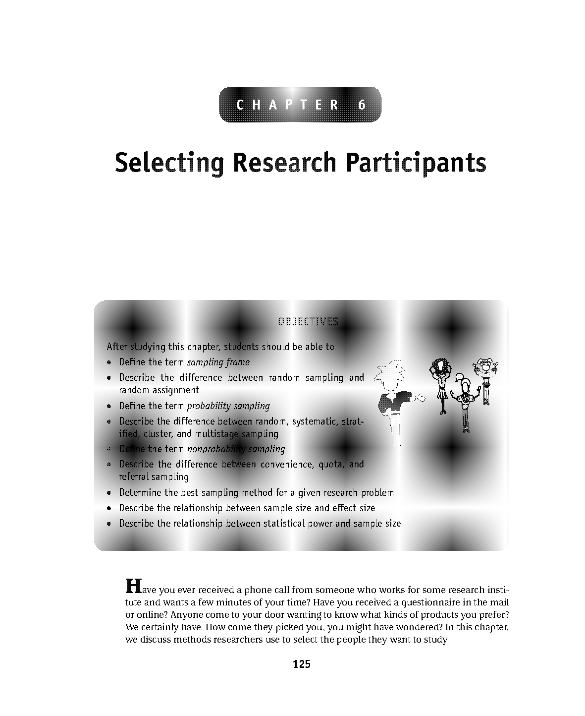 surveying select classes for research sampling