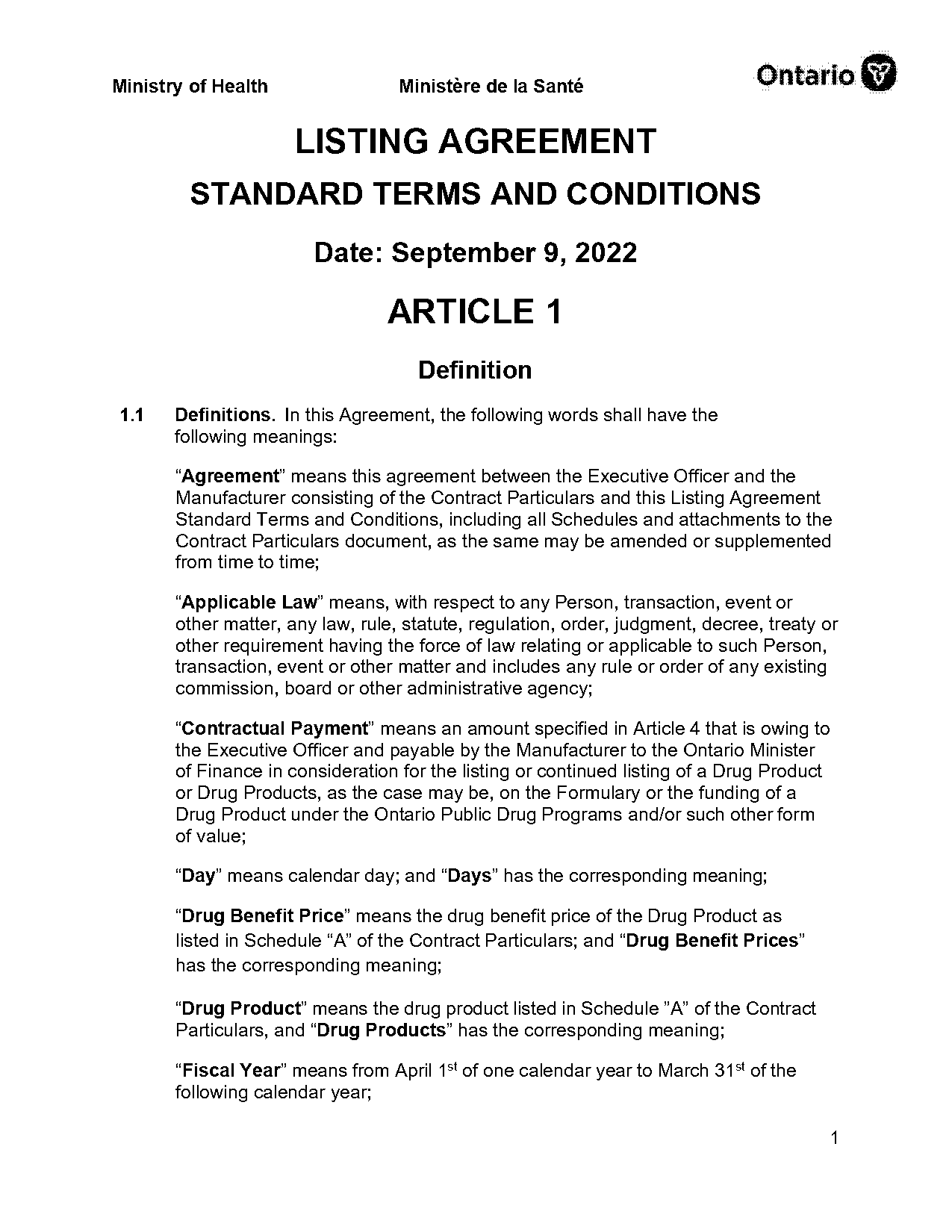 orea standard form of listing agreement