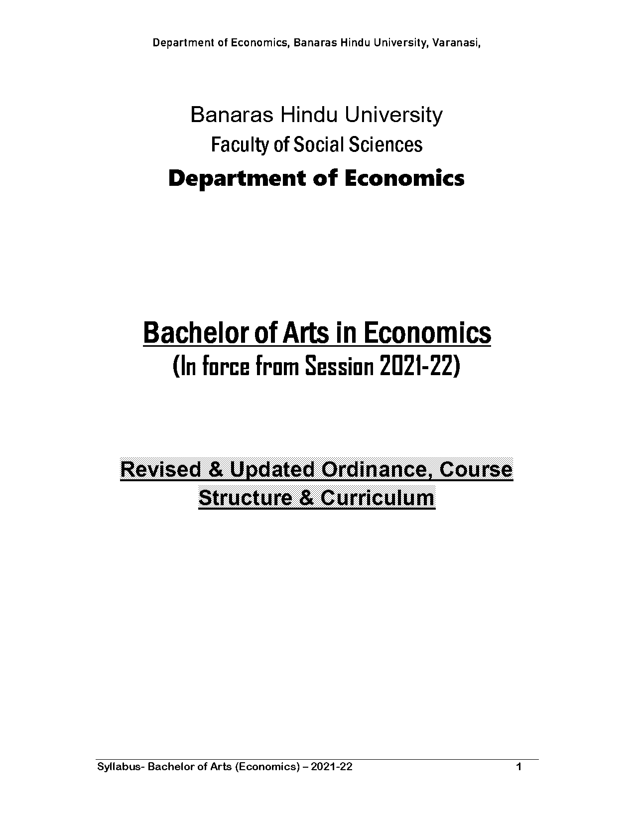 bhu ba sample paper