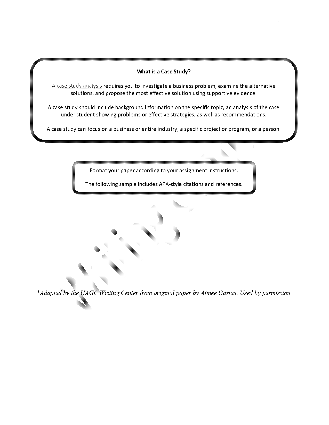 case scenario example human services