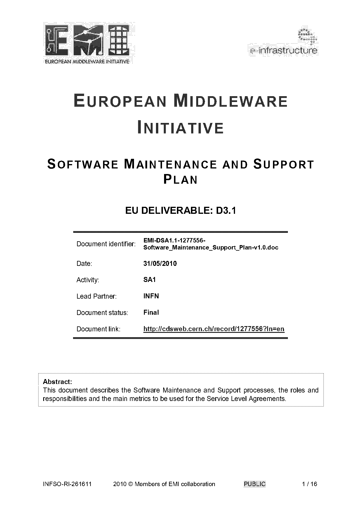 software maintenance report template