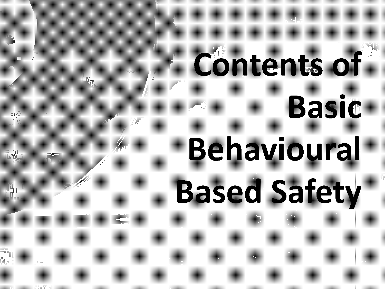 behavior based safety observation checklist