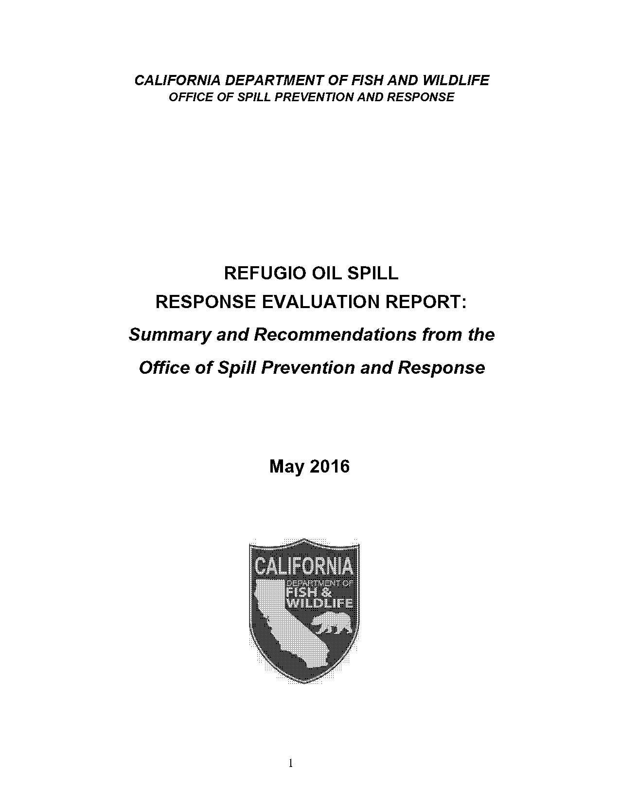 sample oil spill report