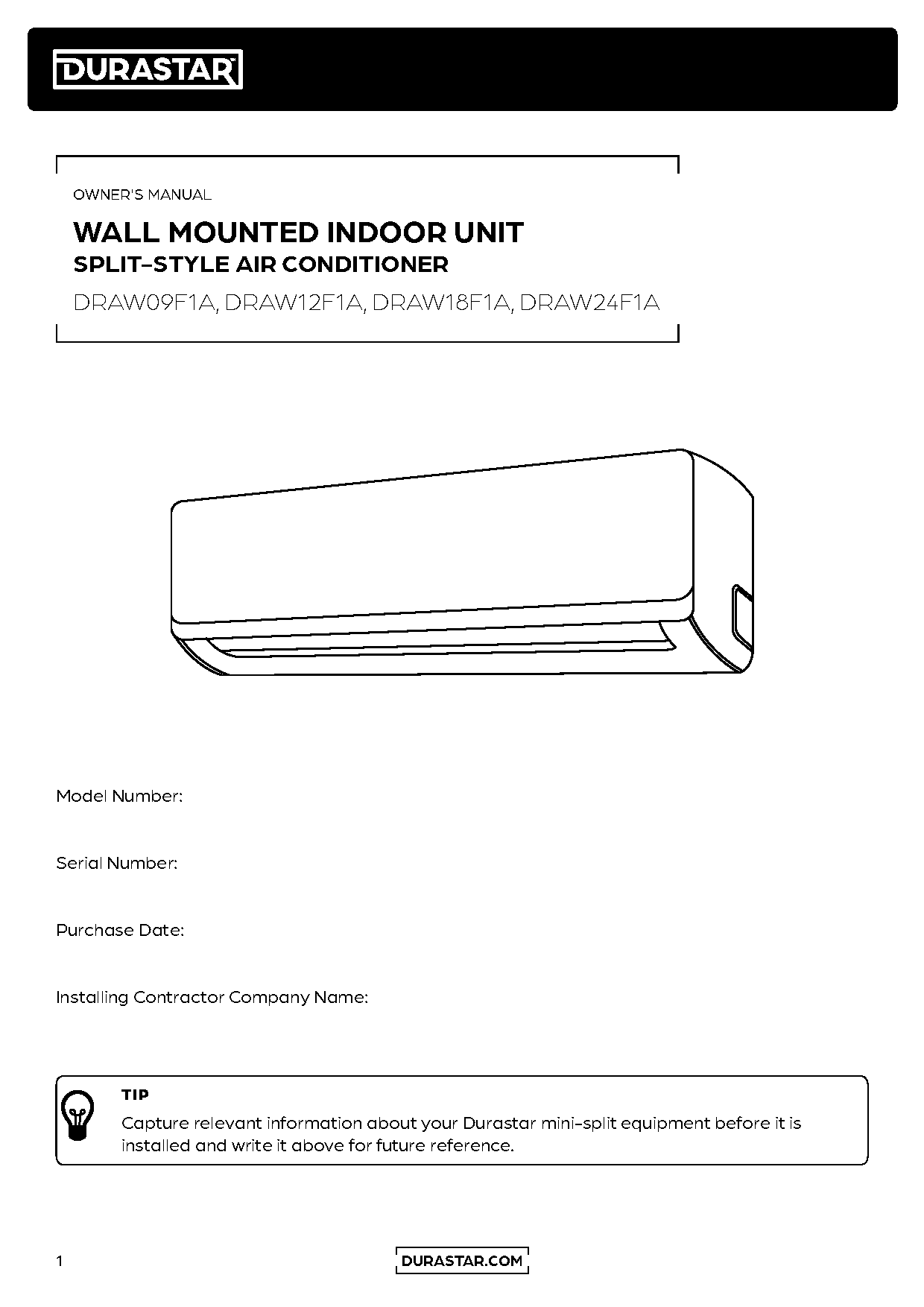 goldstar air conditioner instruction to install on wall