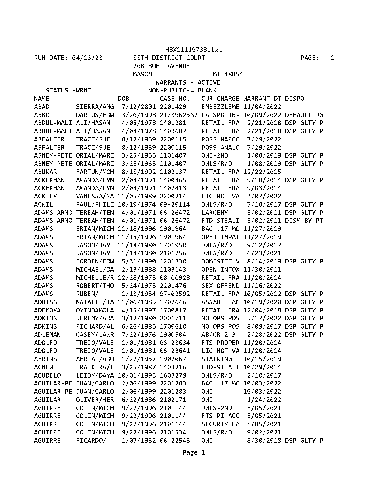 israel mckinney arrest warrant wisconsin