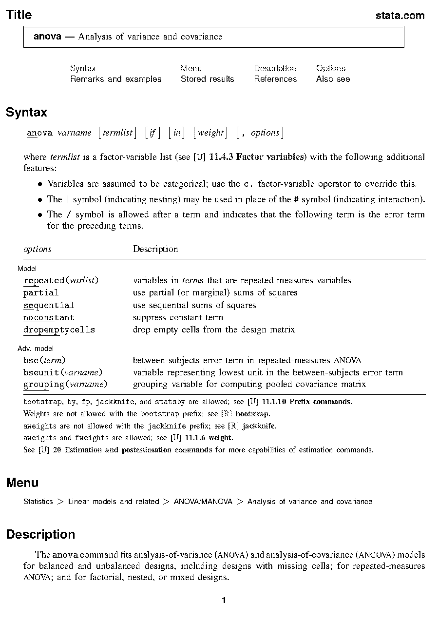 anova table in r explained