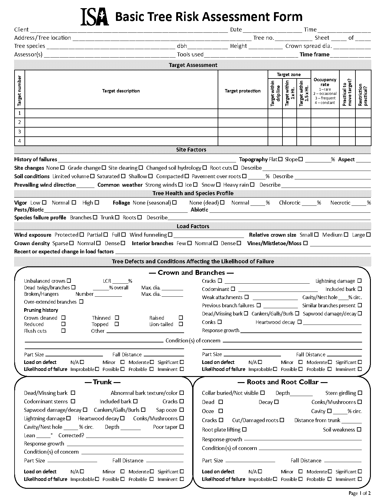 risk evaluation form example