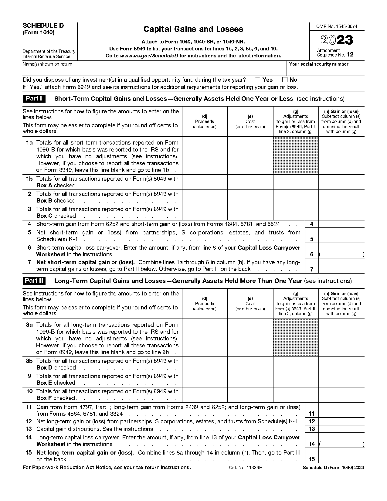 how to file tax for short term capital gain